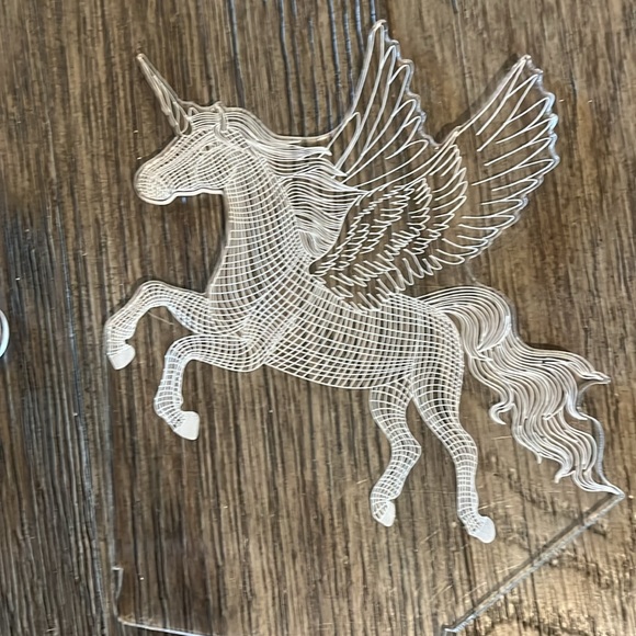 3D Illusion Flying Unicorn Night Light Remote Control Colors Holographic Pegasus - Picture 6 of 14